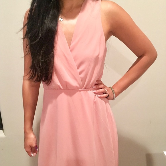 boohoo blush maxi dress